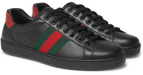 black gucci snake aces|Gucci snake sneakers men.